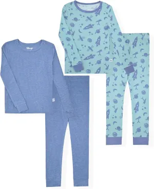 Sleep On It Boys Pajama Sets Soft Breathable Viscose Bamboo Toddlers Boys Pajamas with Fun Prints Sizes for Kids Sleepwear
