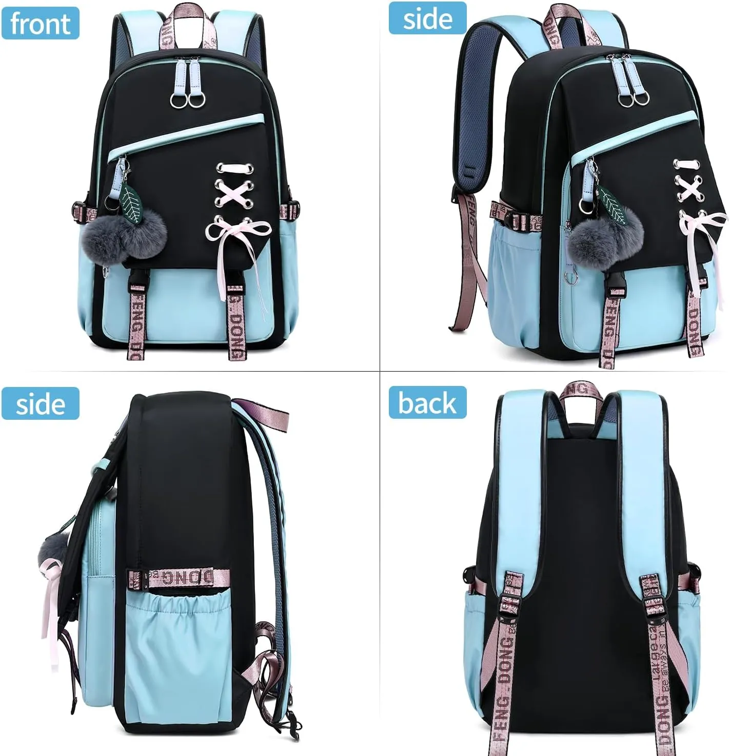 Teenage Girls Bookbag school Backpack Children Casual Daypack Schoolbag for Teens Blue