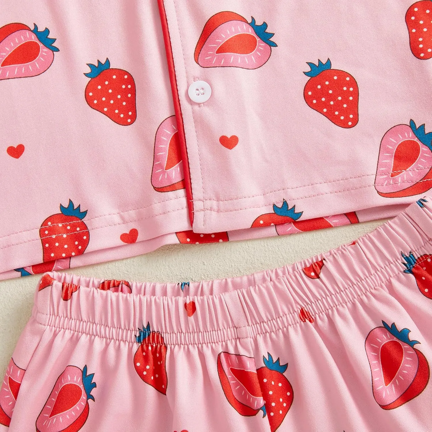 Toddler Baby Girl Silk Pajamas Set Daisy Floral Short Sleeve Button Down Shirt Shorts Summer Satin Sleepwear Cute Pjs