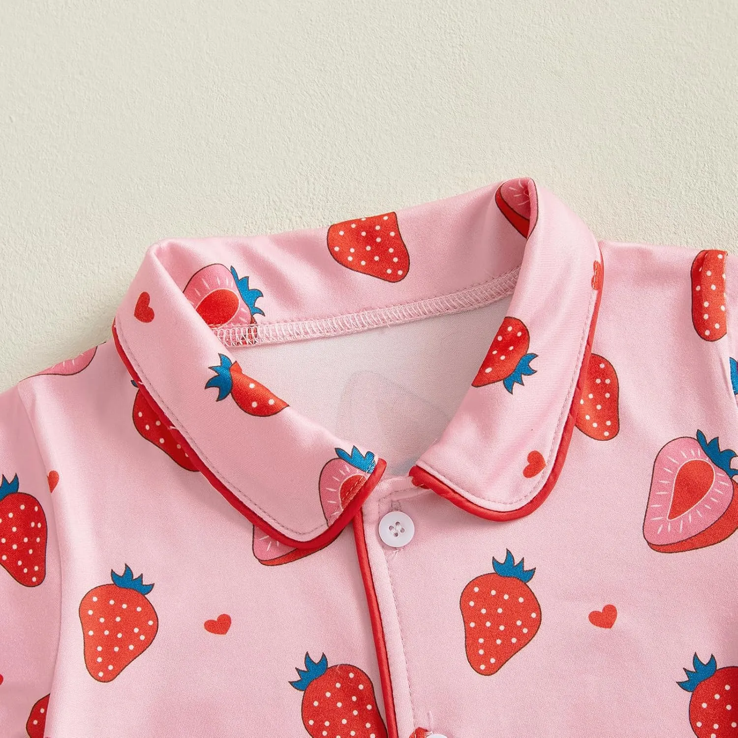 Toddler Baby Girl Silk Pajamas Set Daisy Floral Short Sleeve Button Down Shirt Shorts Summer Satin Sleepwear Cute Pjs