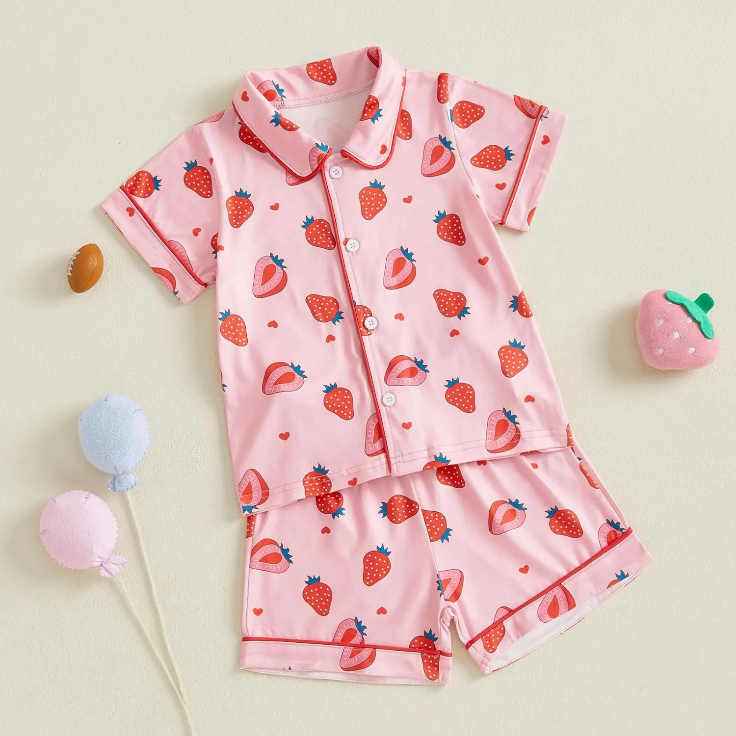 Toddler Baby Girl Silk Pajamas Set Daisy Floral Short Sleeve Button Down Shirt Shorts Summer Satin Sleepwear Cute Pjs