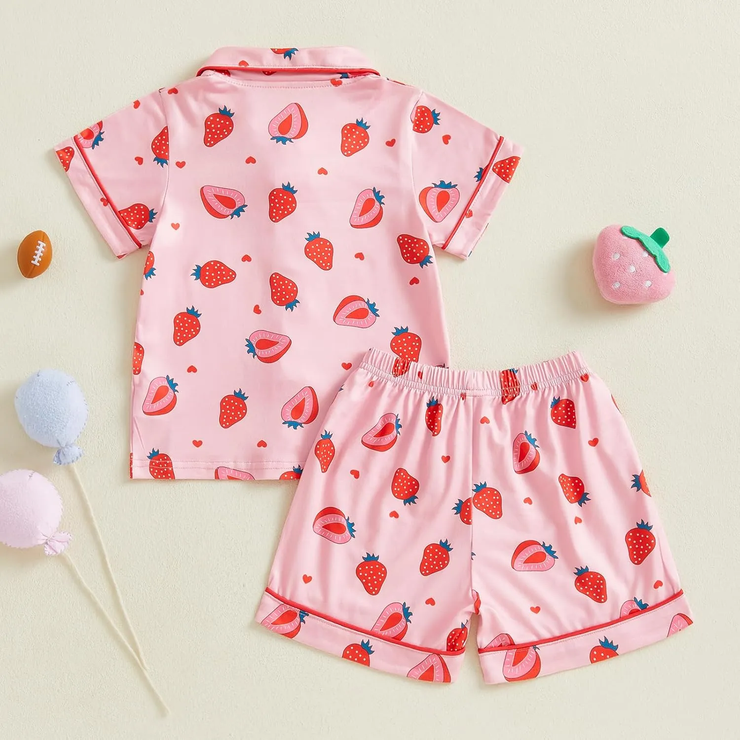 Toddler Baby Girl Silk Pajamas Set Daisy Floral Short Sleeve Button Down Shirt Shorts Summer Satin Sleepwear Cute Pjs