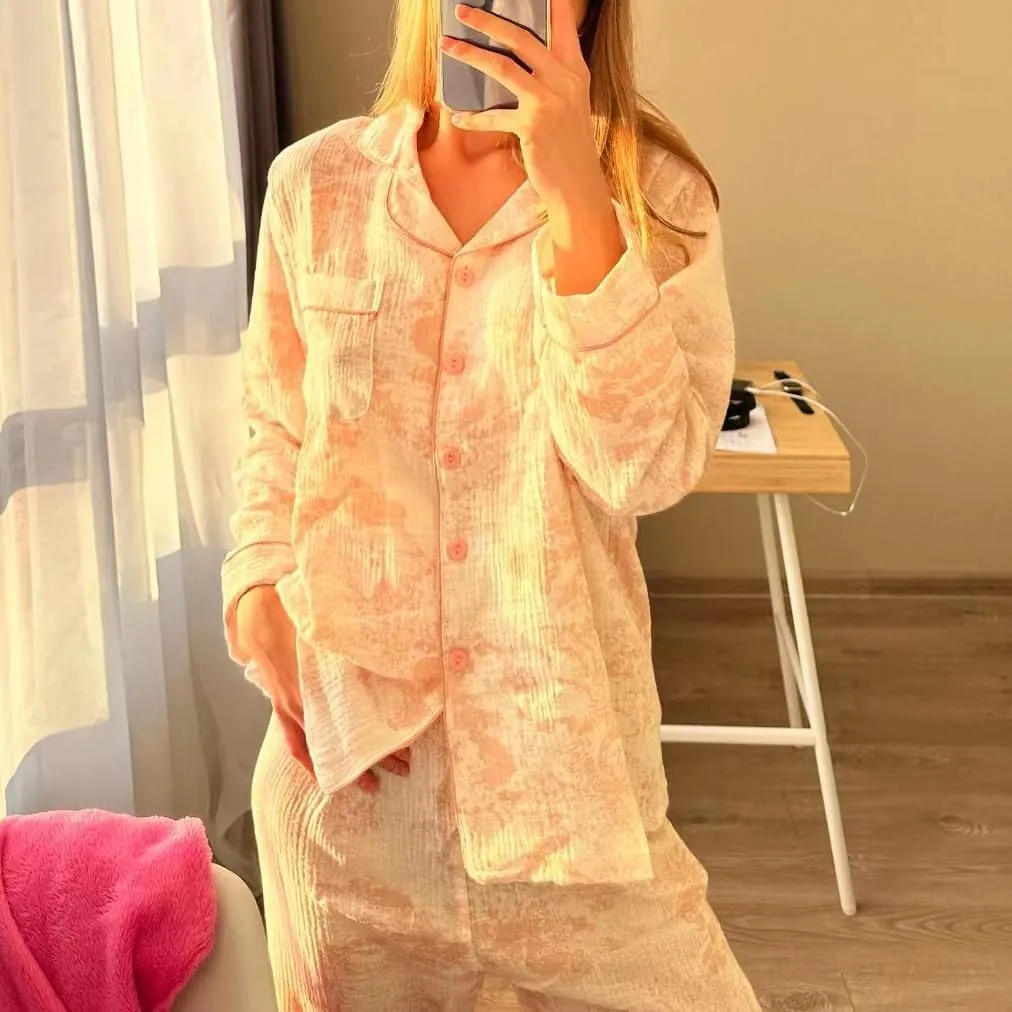 Vhitler Linen Set Coquette Womens Pajamas Set Summer Lounge Sets for Women Old Money Aesthetic