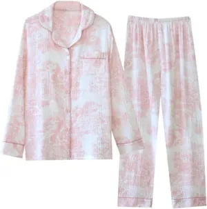 Vhitler Linen Set Coquette Womens Pajamas Set Summer Lounge Sets for Women Old Money Aesthetic