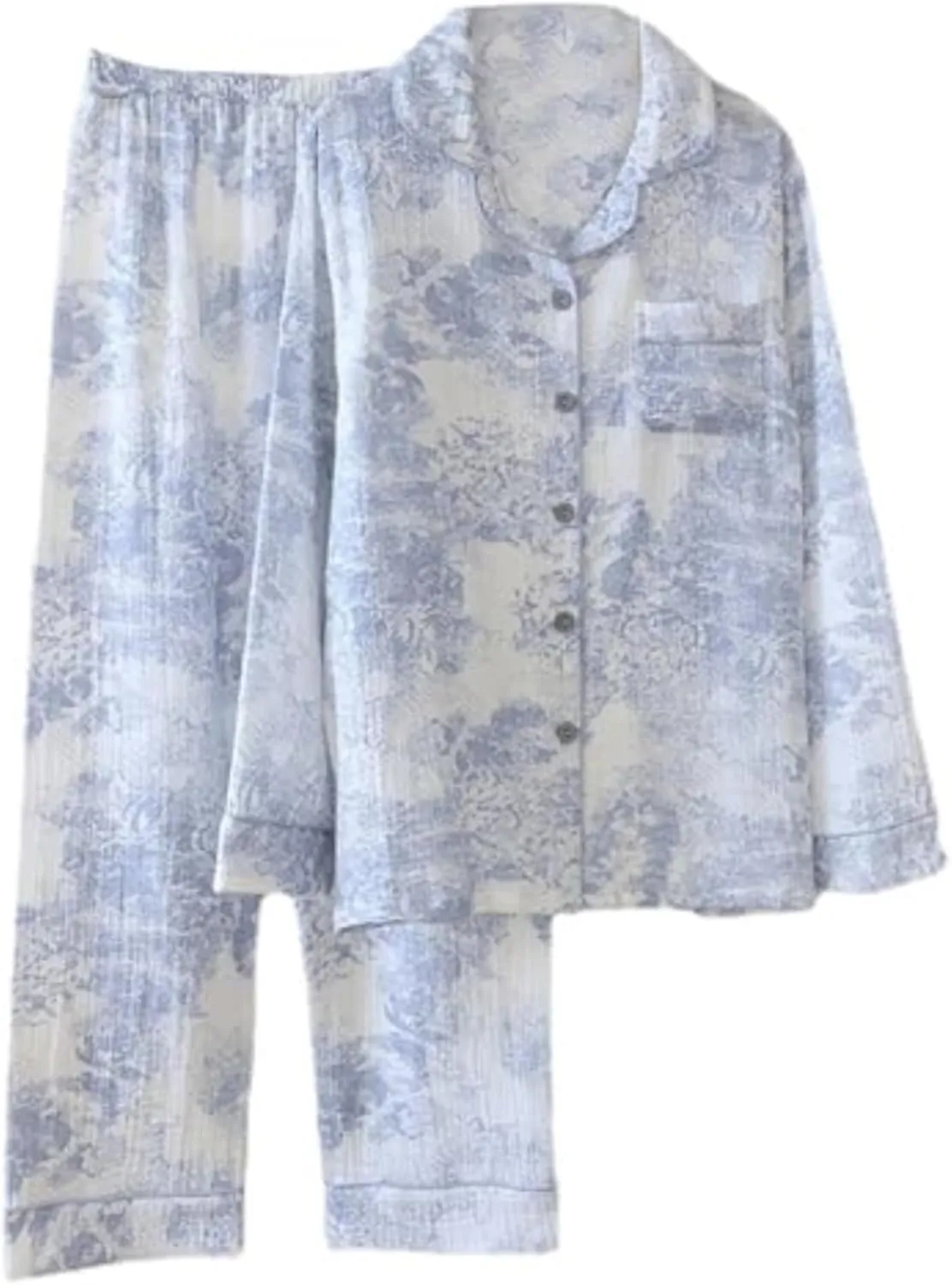 Vhitler Linen Set Coquette Womens Pajamas Set Summer Lounge Sets for Women Old Money Aesthetic