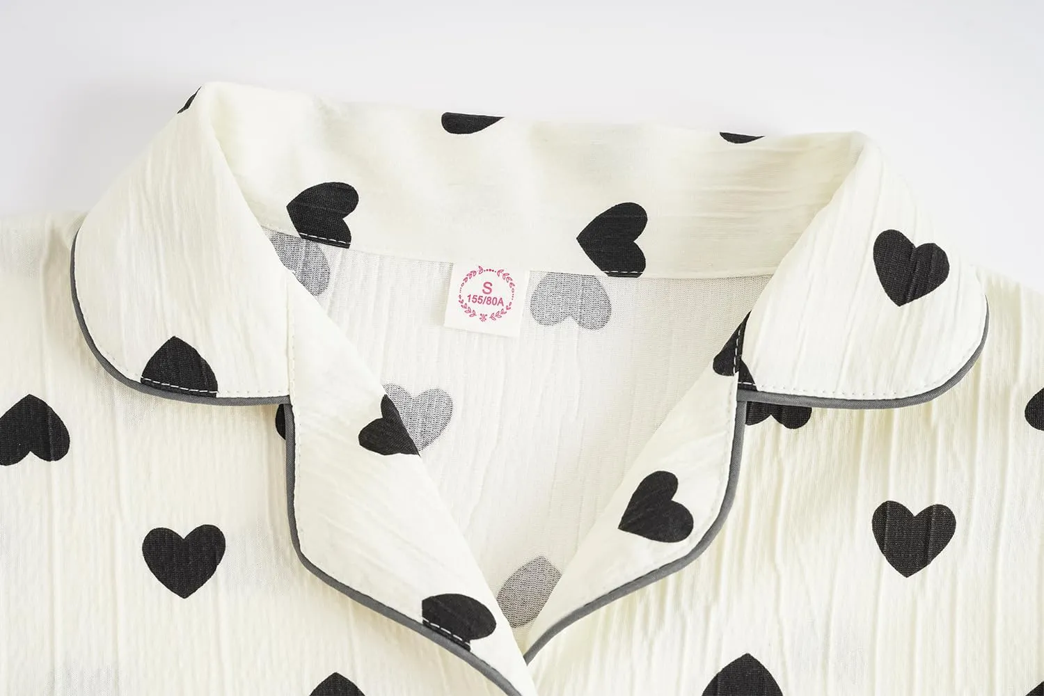 Vopmocld Big Girls Button Down Pajama Sets Crepe Soft Lapel Shirt Sleepwear Printed Lounge Set Long Sleeve Long Pants Nighty