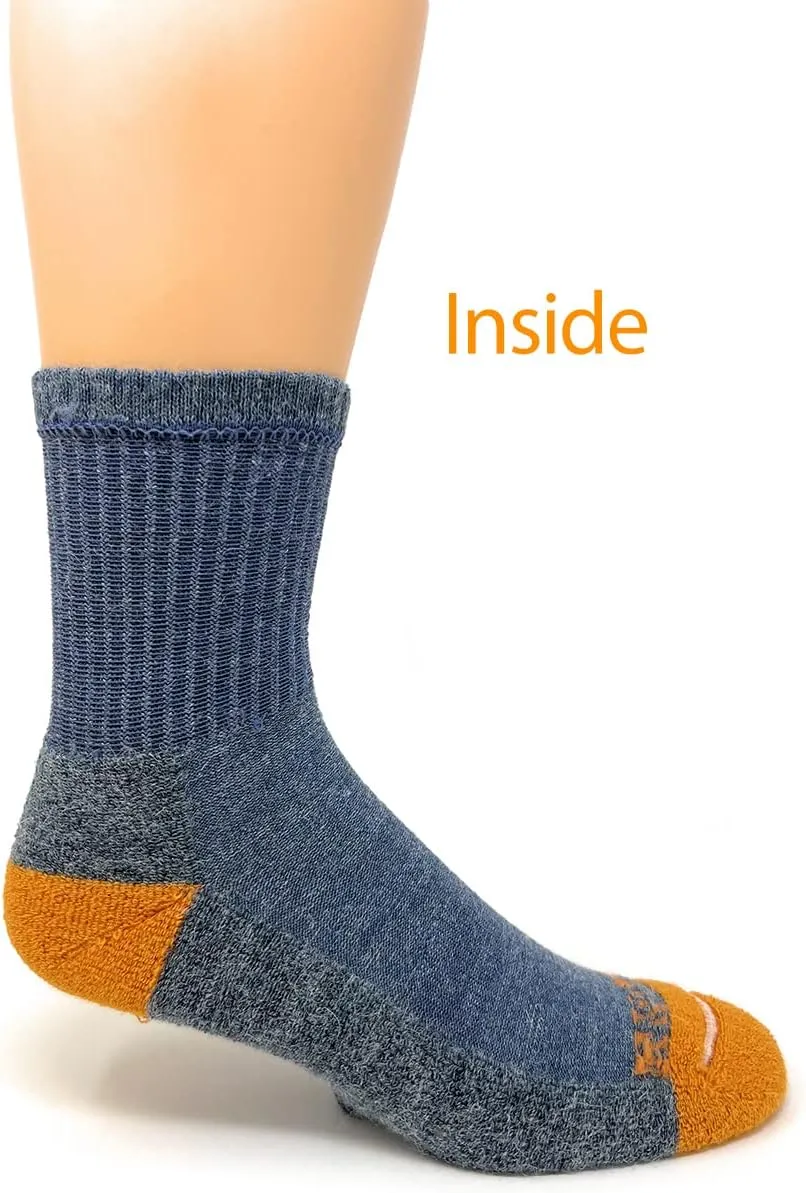 Warrior Alpaca Socks - Comfort Cushioned Retro Solid Quarter Crew for Adults - Unisex