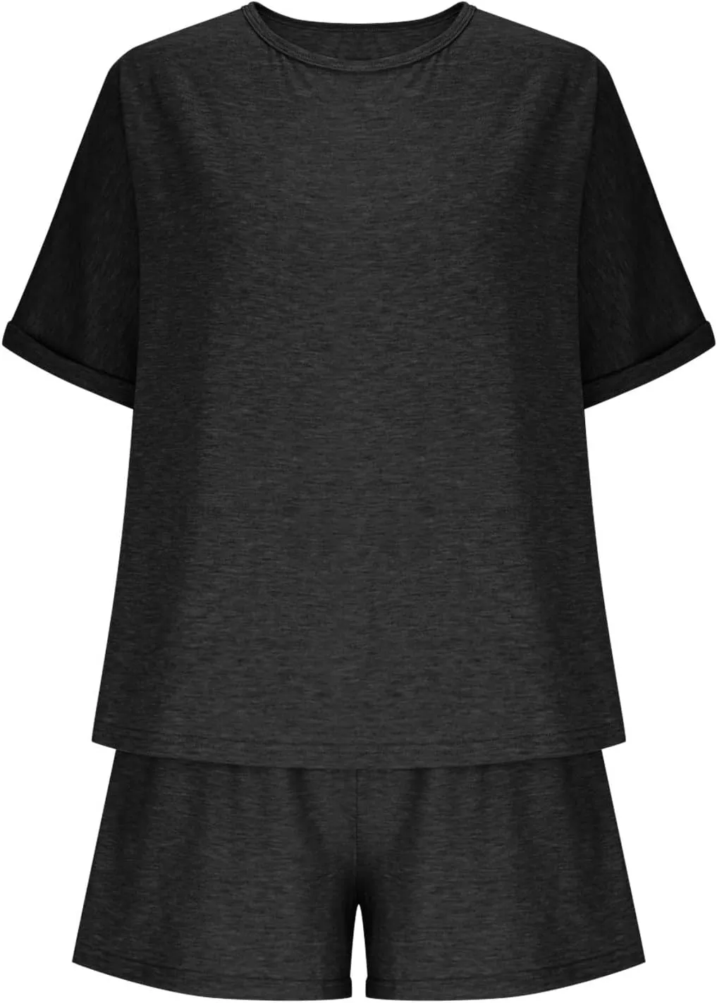 Women 2 Piece Sets Summer Outfits 2025 Two Piece Lounge Set Matching Clothing Oversized Tshirts Short Loose Fit