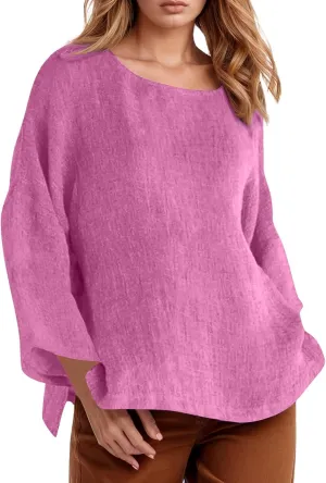 Women Buttons Cotton Linen Short Sleeve T Shirt Summer Henley Casual Plus Size Tunic Tops V-Neck Loose Tshirts
