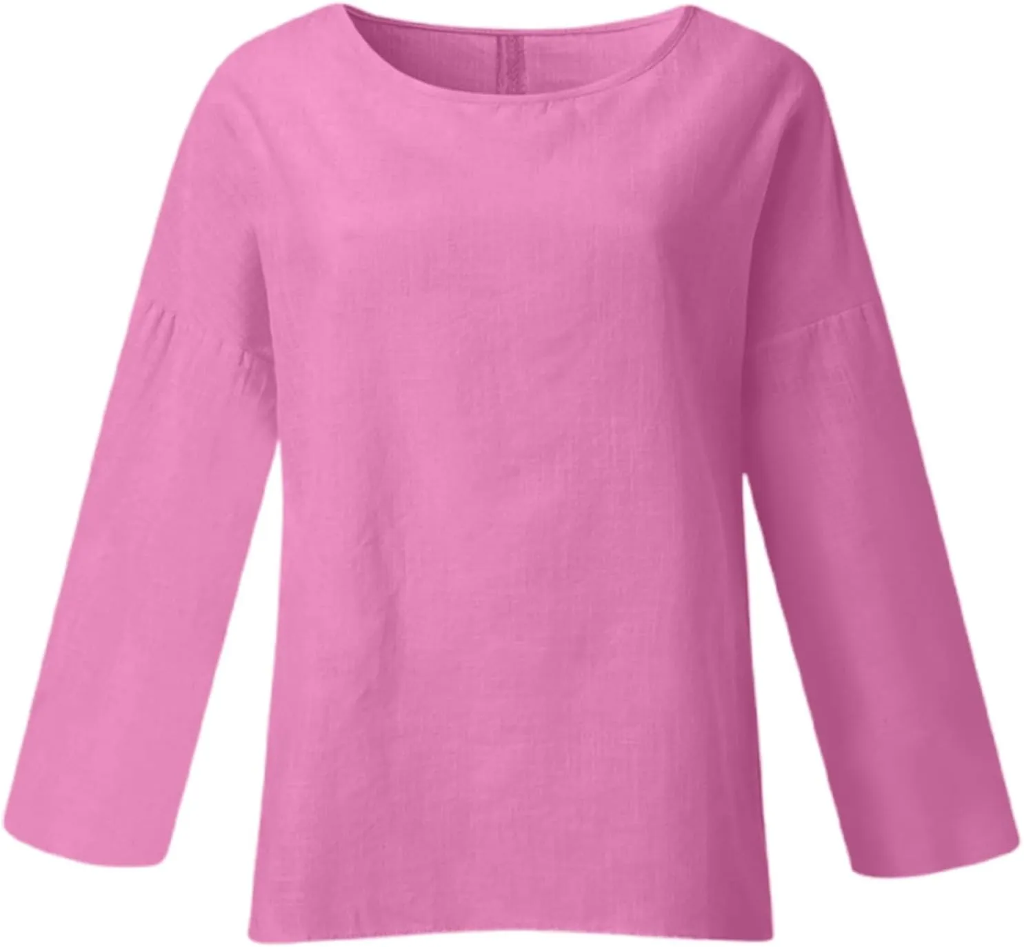 Women Buttons Cotton Linen Short Sleeve T Shirt Summer Henley Casual Plus Size Tunic Tops V-Neck Loose Tshirts