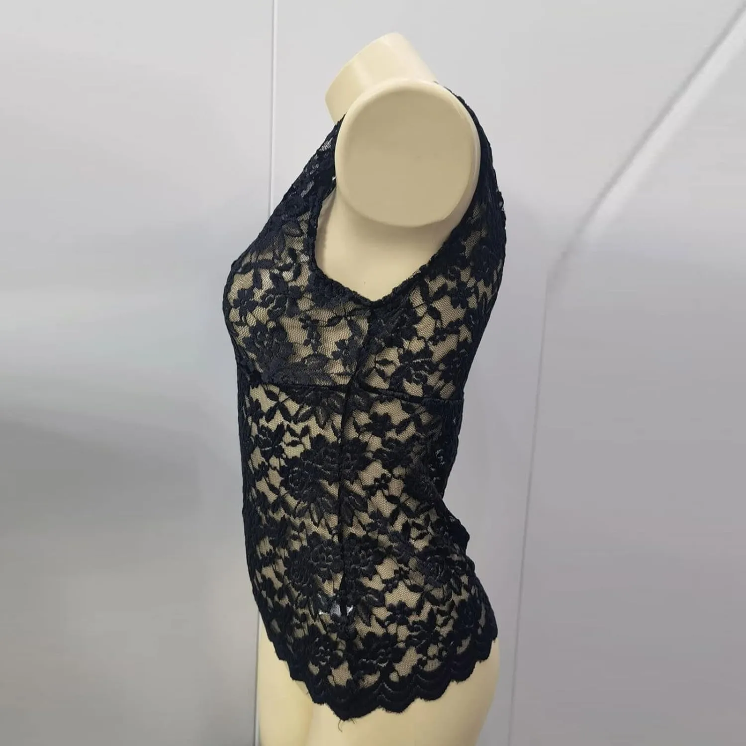 Women Shirt Sexy Lace Shirt See Through Casual Slim Fit Tops V Neck Embroidery Lace Sexy Lingerie for Plus Size