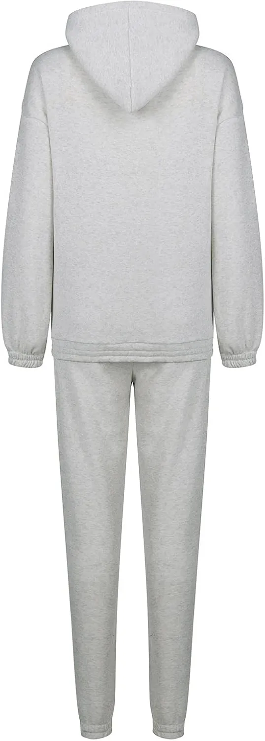 Womens 2 Piece Outfits Lounge Hoodie Sweatsuit Sets Y2k Oversized Fleece Sweatshirt Baggy Fall Fashion Sweatpants