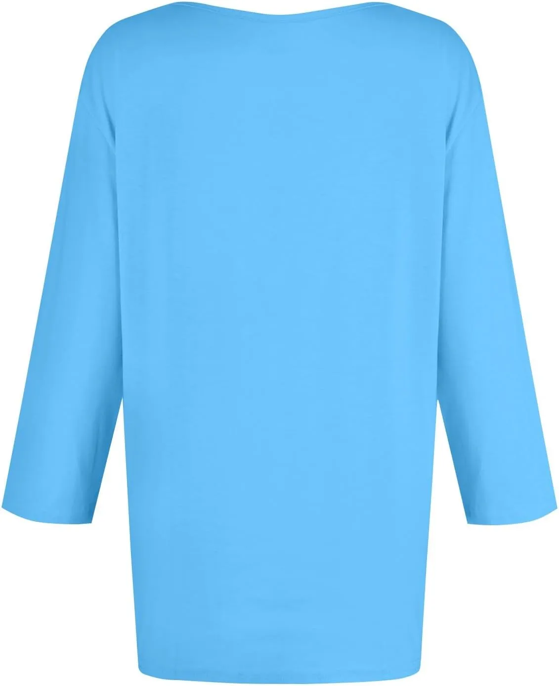 Womens 3/4 Sleeve Tops Casual V Neck T Shirts Loose Fit Three Quarter Length Cute Shirts Dressy Basic Work Blouse
