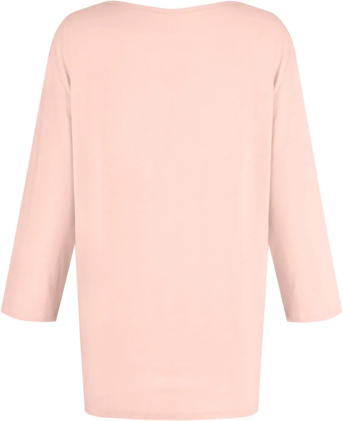 Womens 3/4 Sleeve Tops Casual V Neck T Shirts Loose Fit Three Quarter Length Cute Shirts Dressy Basic Work Blouse