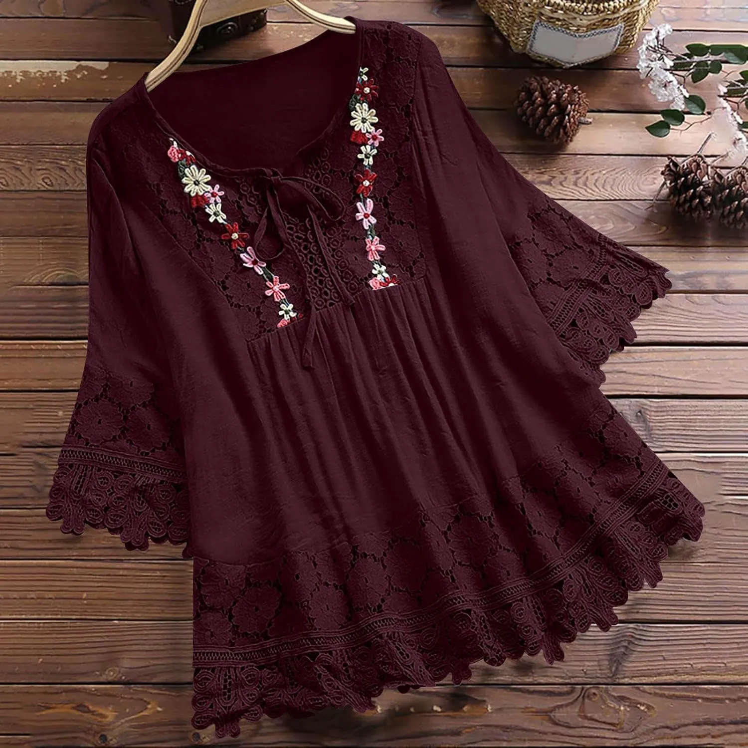 Womens Button Linen Short Sleeve T-Shirts Summer Henley Casual Plus Size Tunic Top V Neck Loose Tshirt