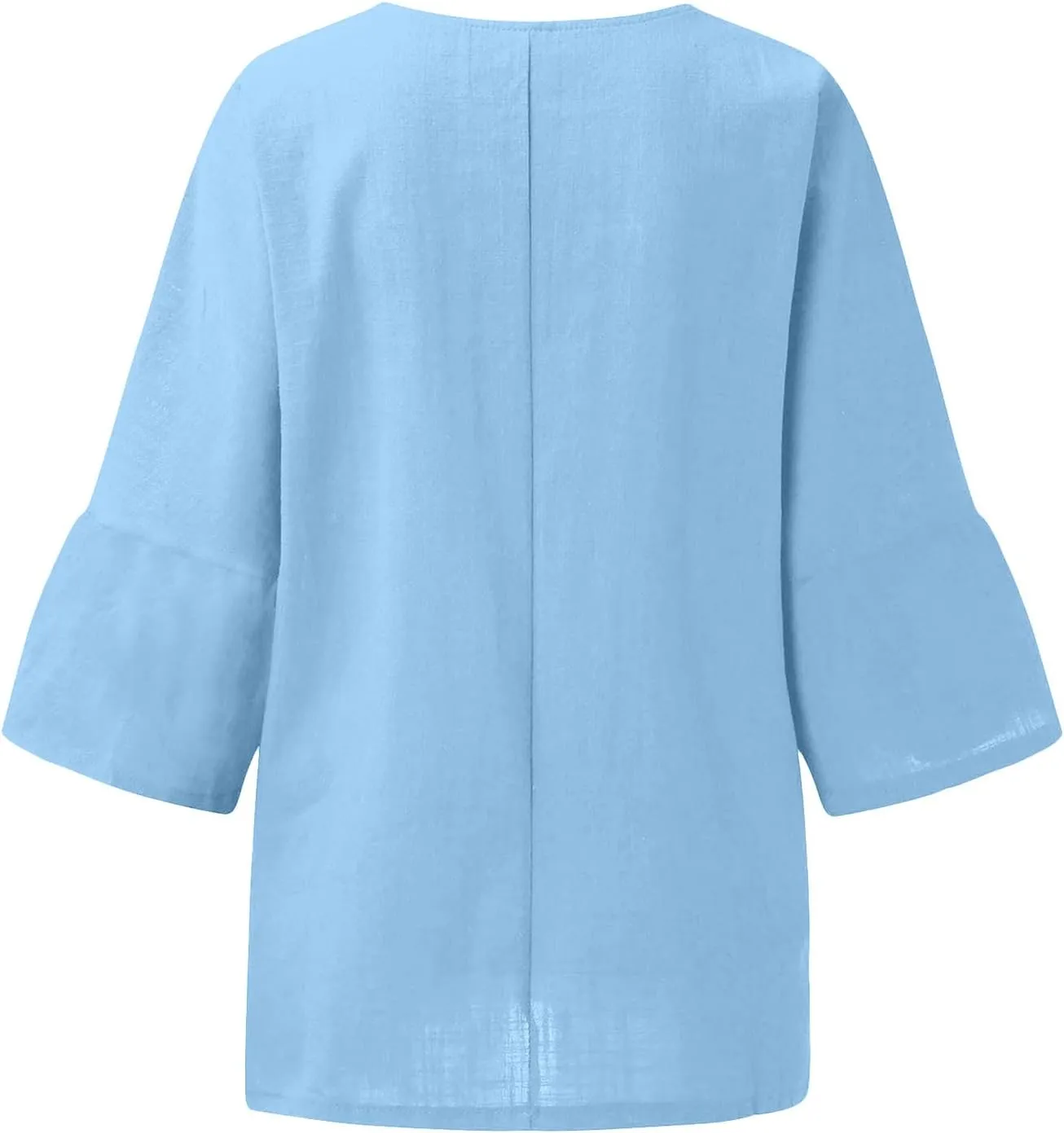 Womens Cotton Linen Shirts Casual Lightweight Gauze Tunics Tops Crewneck Blouses Spring Fashion Loose Shirts Clothing