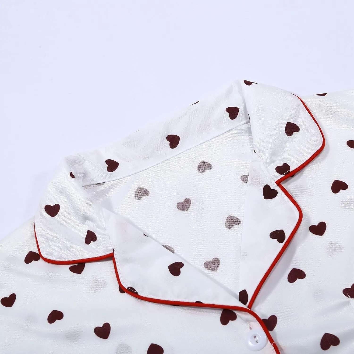 Womens Plus Size Long Sleeve Pajamas Set,Soft Button down Print Tops Full Length Pants Sleepwear Nightwear Pjs Lounge Sets