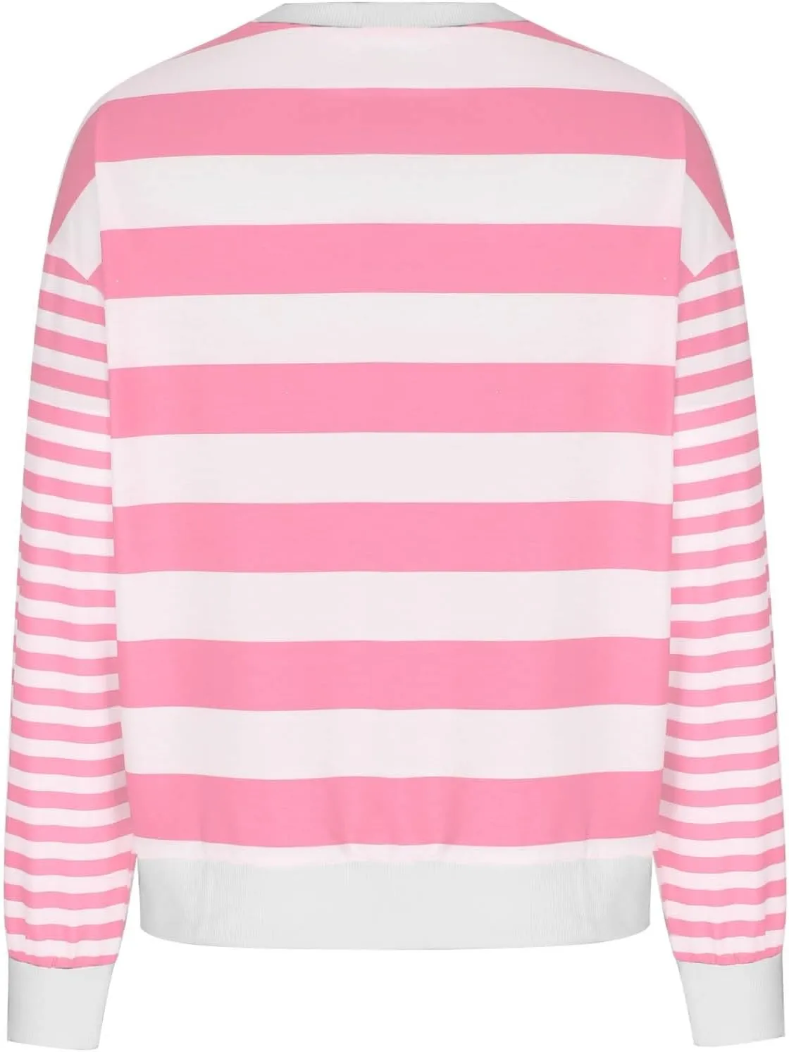 Women's Regular Fit Sweatshirts Loose Comfy Striped Print Long Sleeve Pullover Hoodie Autumnn Outdoor Crewneck Tunics