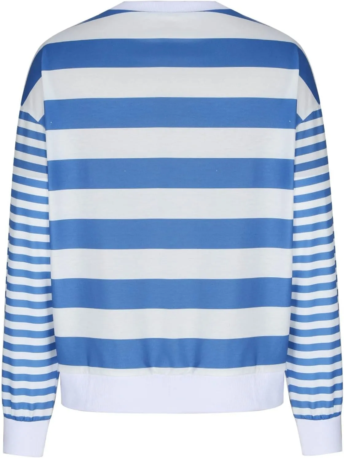 Women's Regular Fit Sweatshirts Loose Comfy Striped Print Long Sleeve Pullover Hoodie Autumnn Outdoor Crewneck Tunics