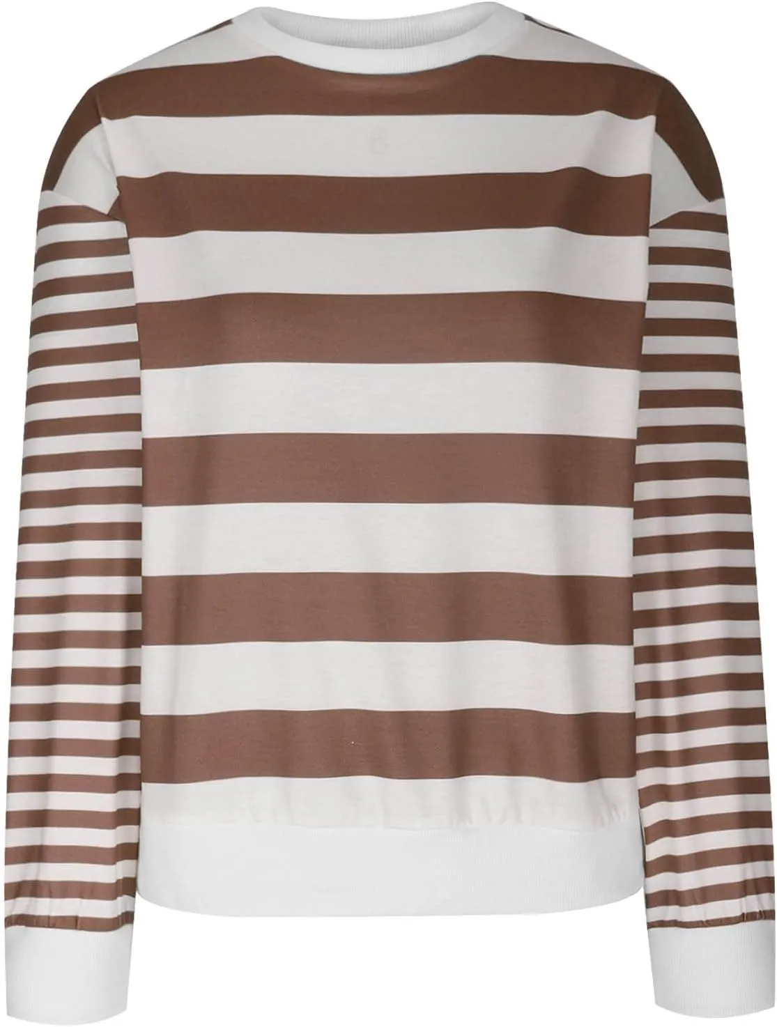 Women's Regular Fit Sweatshirts Loose Comfy Striped Print Long Sleeve Pullover Hoodie Autumnn Outdoor Crewneck Tunics