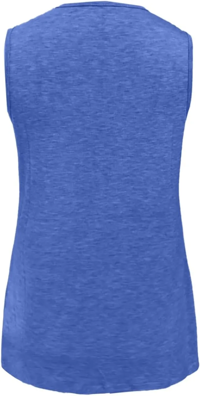 Women's Summer Tank Tops Basic 2025 Vacation Sleeveless V Neck Loose T-Shirts Beach Outfits Clothes