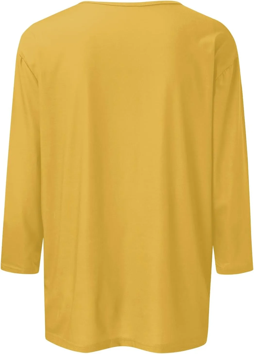 Womens Summer Tops 2023, Women Casual 3/4 Sleeve Plus Size Solid T-Shirts Crewneck/V-Neck Trendy Hawaiian Tops