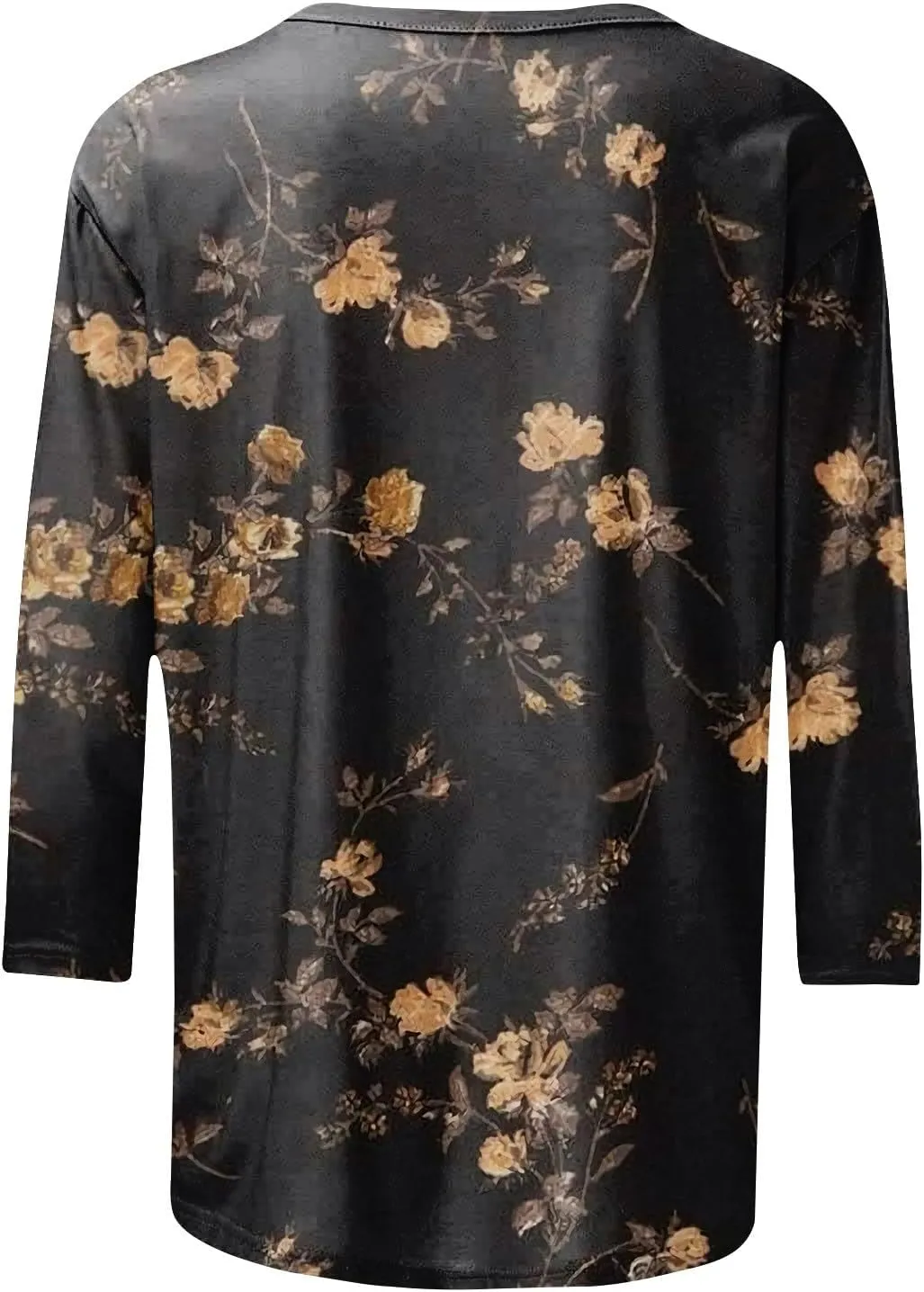 Womens Summer Tops 2024 Trendy 3/4 Sleeve Oversized Tshirts Blouses Tunics, Small-5X-Large