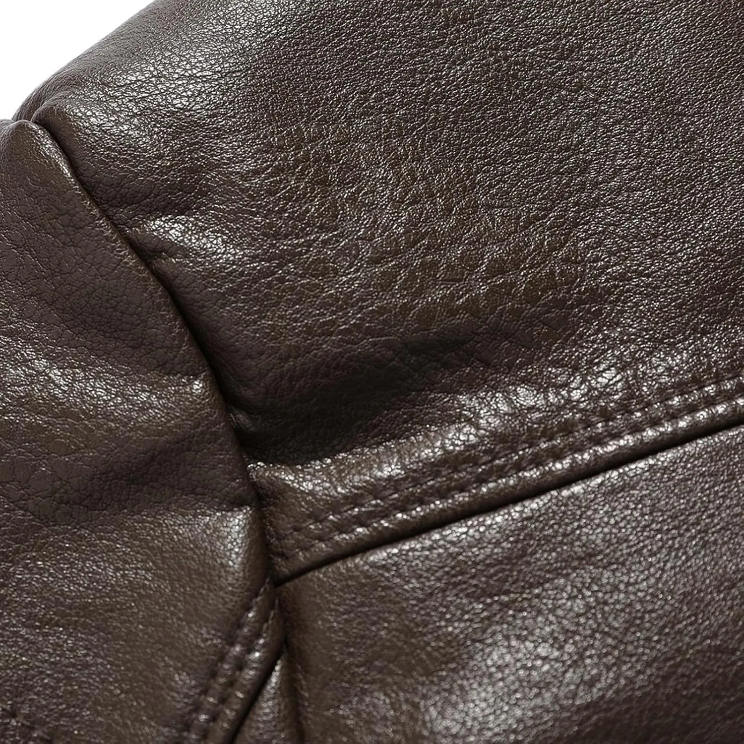 yardsong Men's Winter Coats Faux Fur Lined Faux Leather Casual Trench Coats Button Down Notched Lapel Collar Jackets