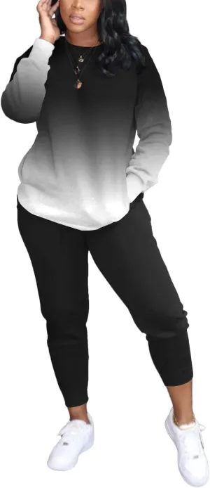 YeGine Womens 2 Piece Outfits Sweatsuits Casual Long Sleeve Jogger Tracksuits Lounge Sets With Pockets